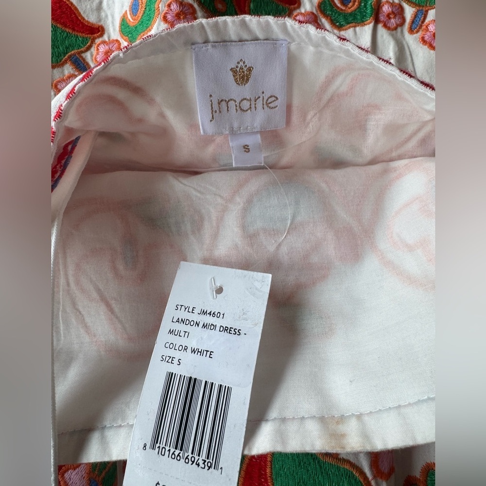 J. Marie Landon Midi Embroidered Dress - Picture 8 of 9